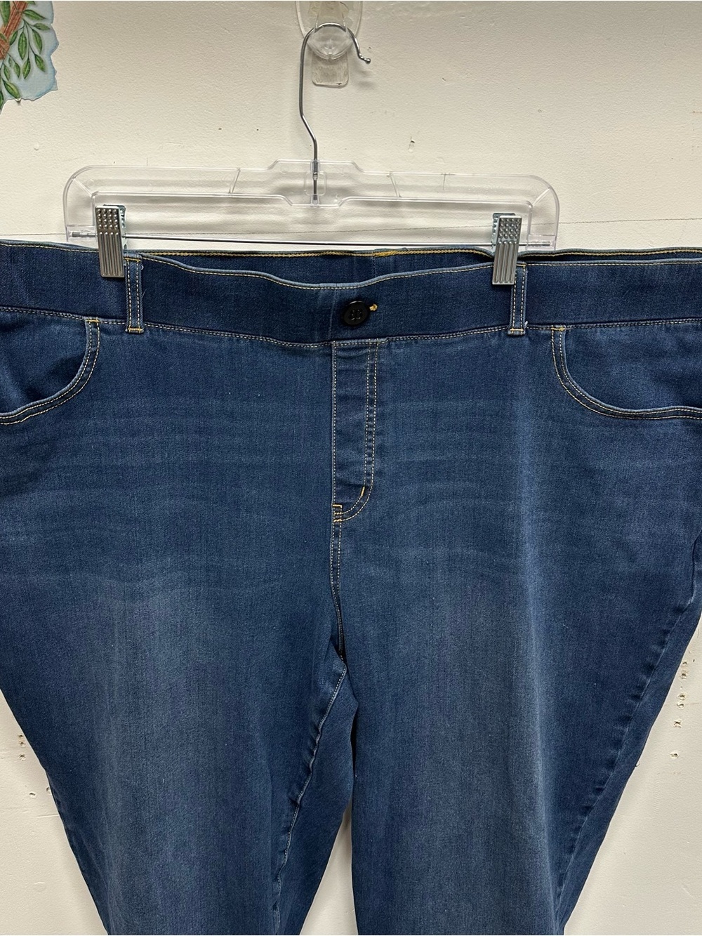 Betabrand women’s pull on jeans size 3x bootcut dark wash stretchy - Picture 6 of 8
